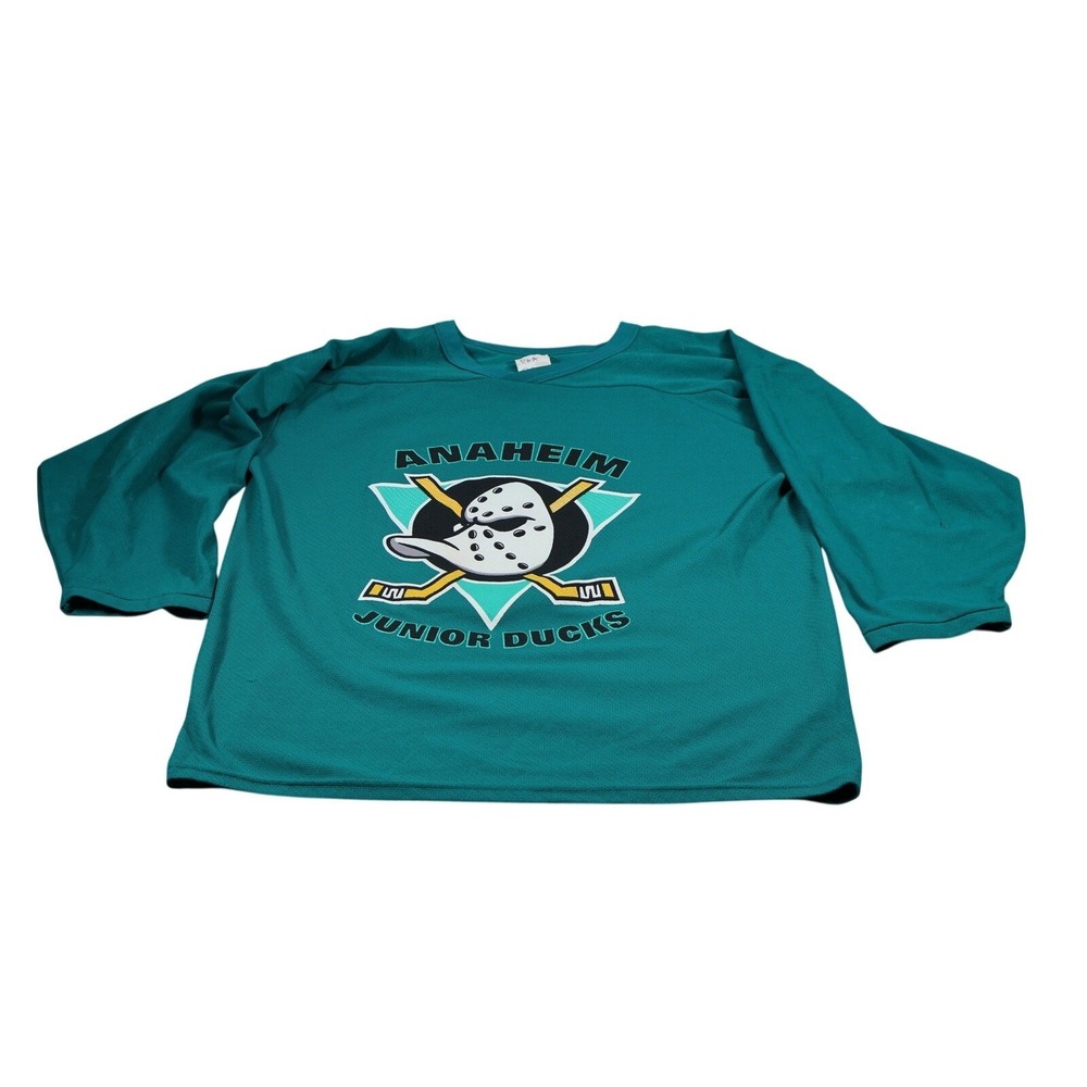 Anaheim Junior Ducks Jersey Mens M Green NHL Hockey UNK Air-Knit Logo 20